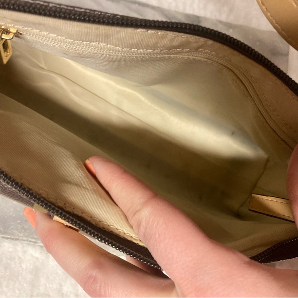 Guess y2k Vintage Monogram Mini Baguette Bag Purse Faux Leather Brown - Picture 10 of 10